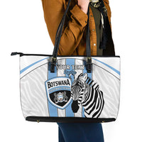 Custom Botswana Football Leather Tote Bag Come On Zebras