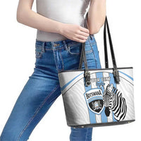 Custom Botswana Football Leather Tote Bag Come On Zebras