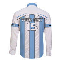Custom Botswana Football Long Sleeve Button Shirt Come On Zebras