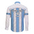 Custom Botswana Football Long Sleeve Button Shirt Come On Zebras