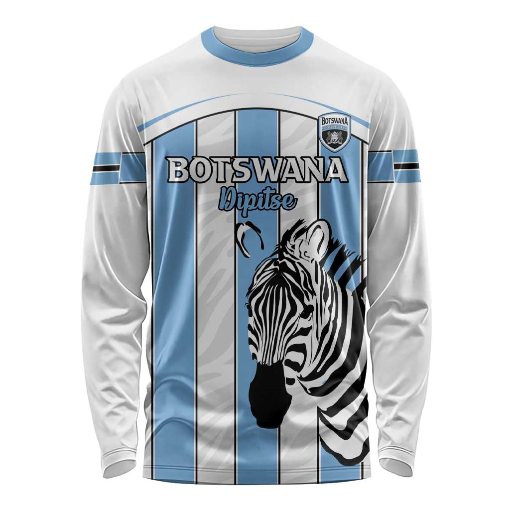 Custom Botswana Football Long Sleeve Shirt Come On Zebras