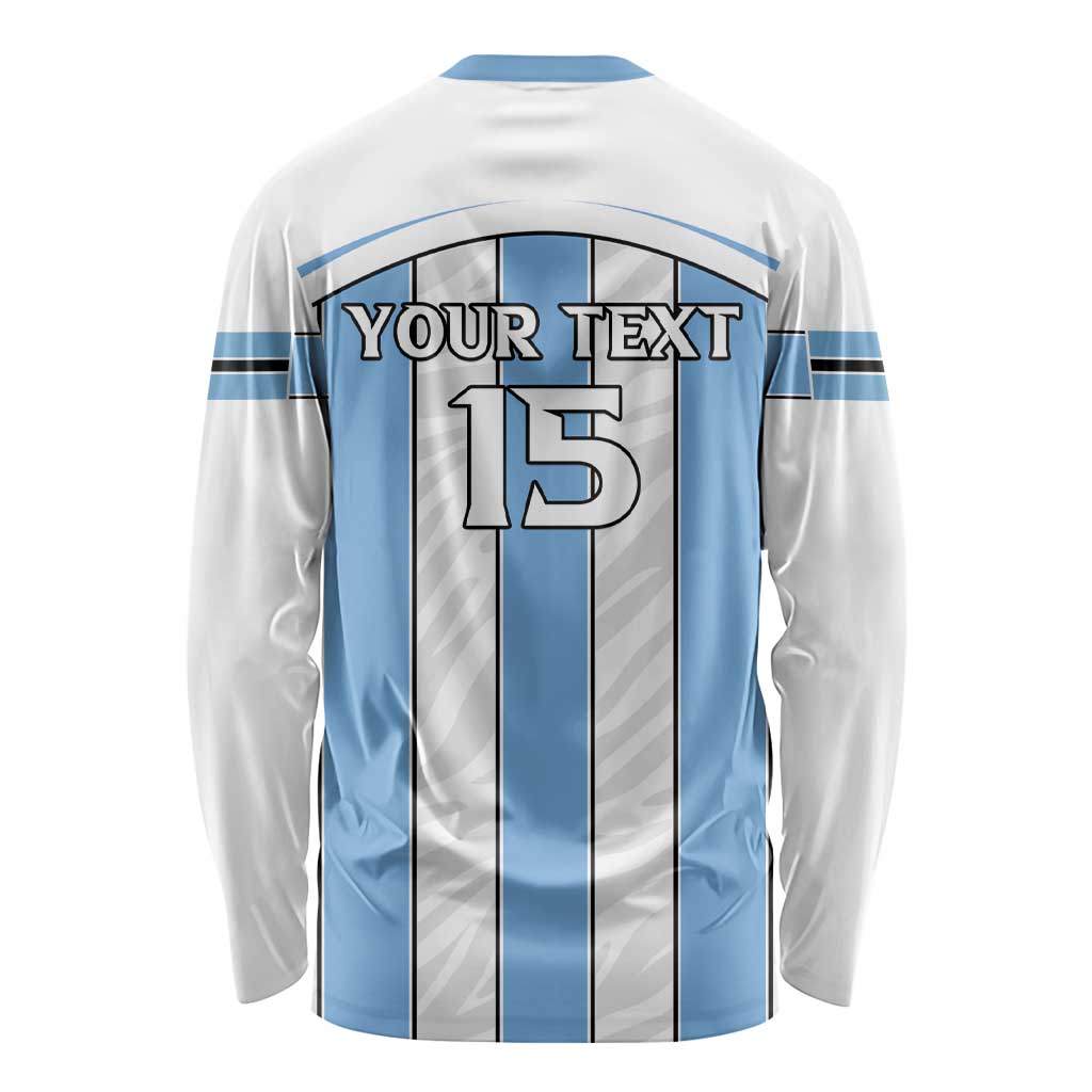 Custom Botswana Football Long Sleeve Shirt Come On Zebras
