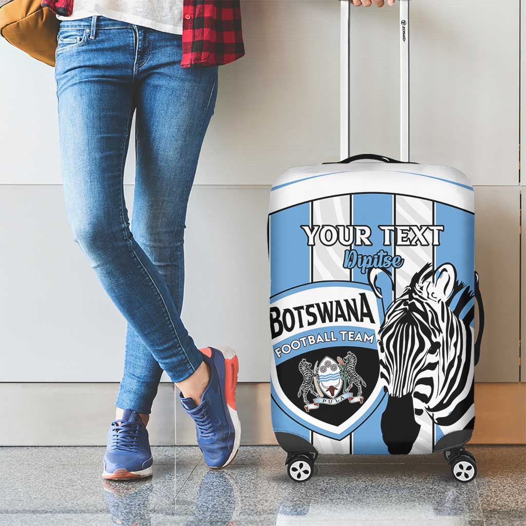 Custom Botswana Football Luggage Cover Come On Zebras