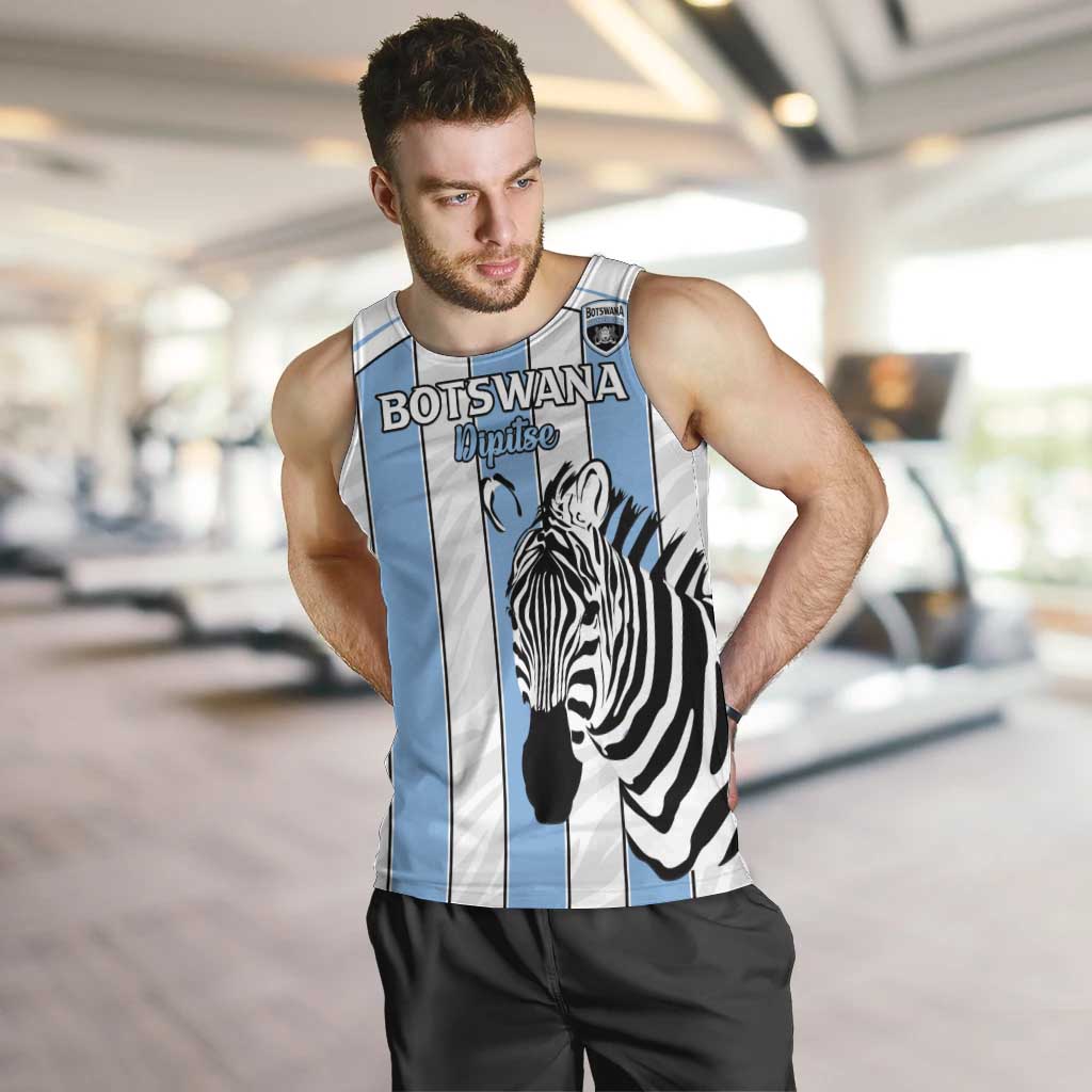 Custom Botswana Football Men Tank Top Come On Zebras