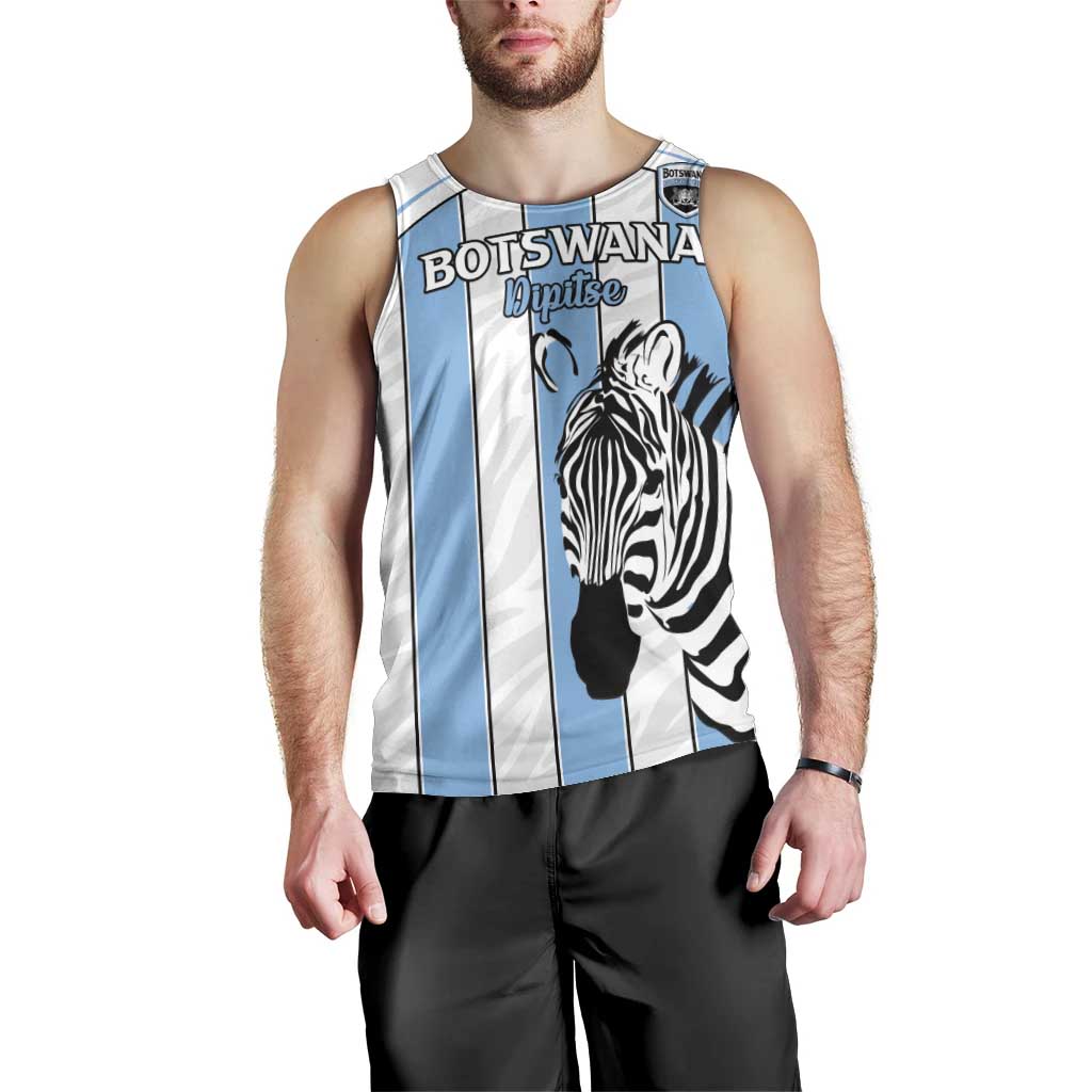 Custom Botswana Football Men Tank Top Come On Zebras