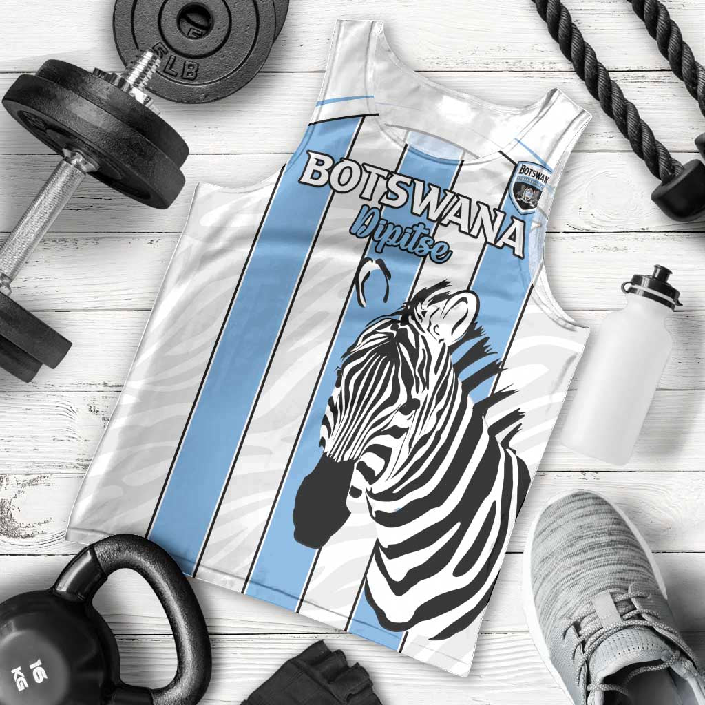 Custom Botswana Football Men Tank Top Come On Zebras