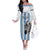 Custom Botswana Football Off The Shoulder Long Sleeve Dress Come On Zebras