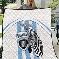 Custom Botswana Football Quilt Come On Zebras