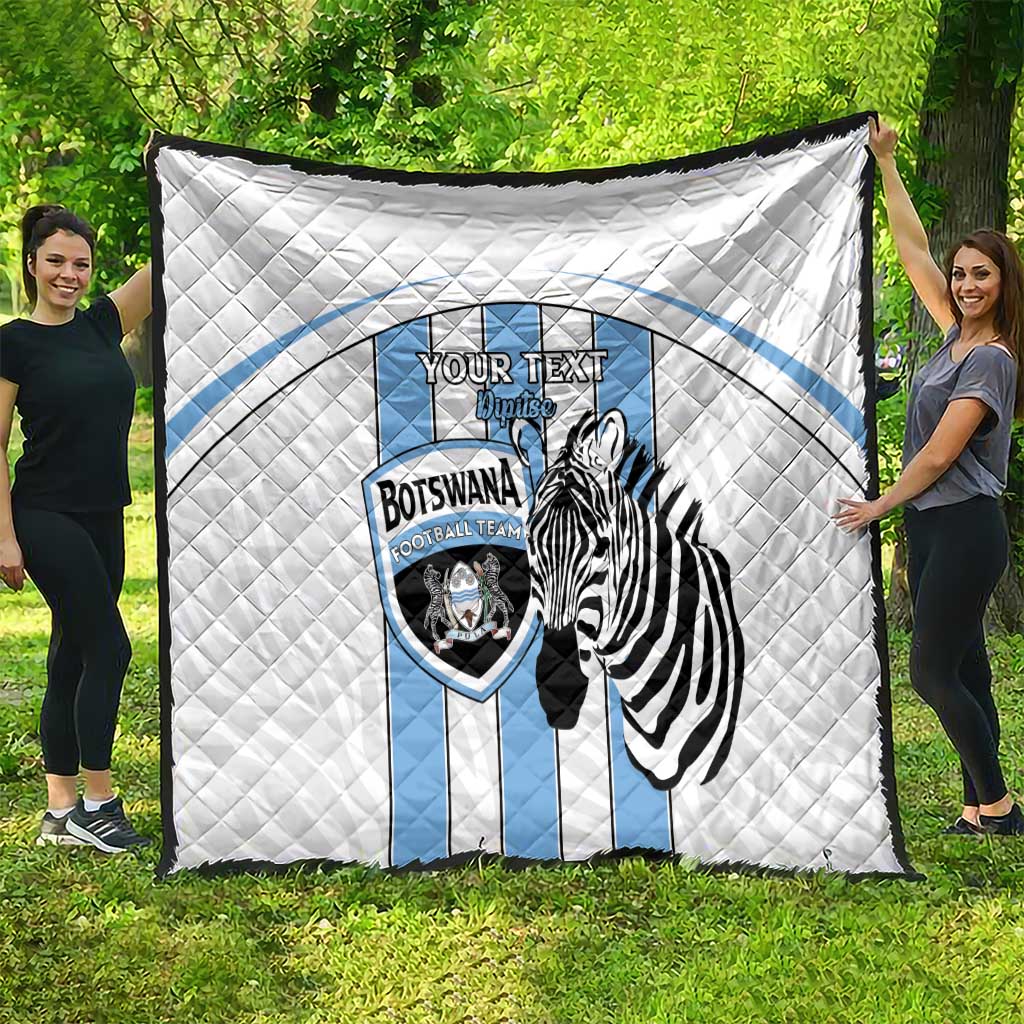 Custom Botswana Football Quilt Come On Zebras