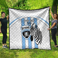 Custom Botswana Football Quilt Come On Zebras