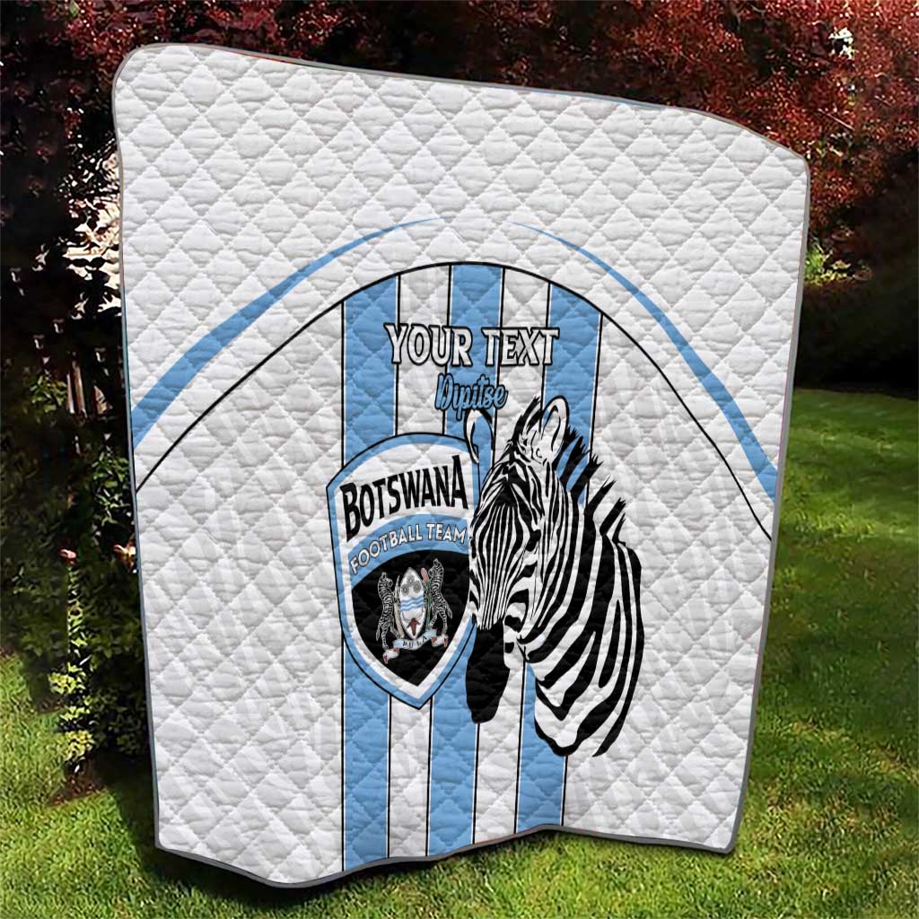 Custom Botswana Football Quilt Come On Zebras