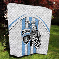 Custom Botswana Football Quilt Come On Zebras