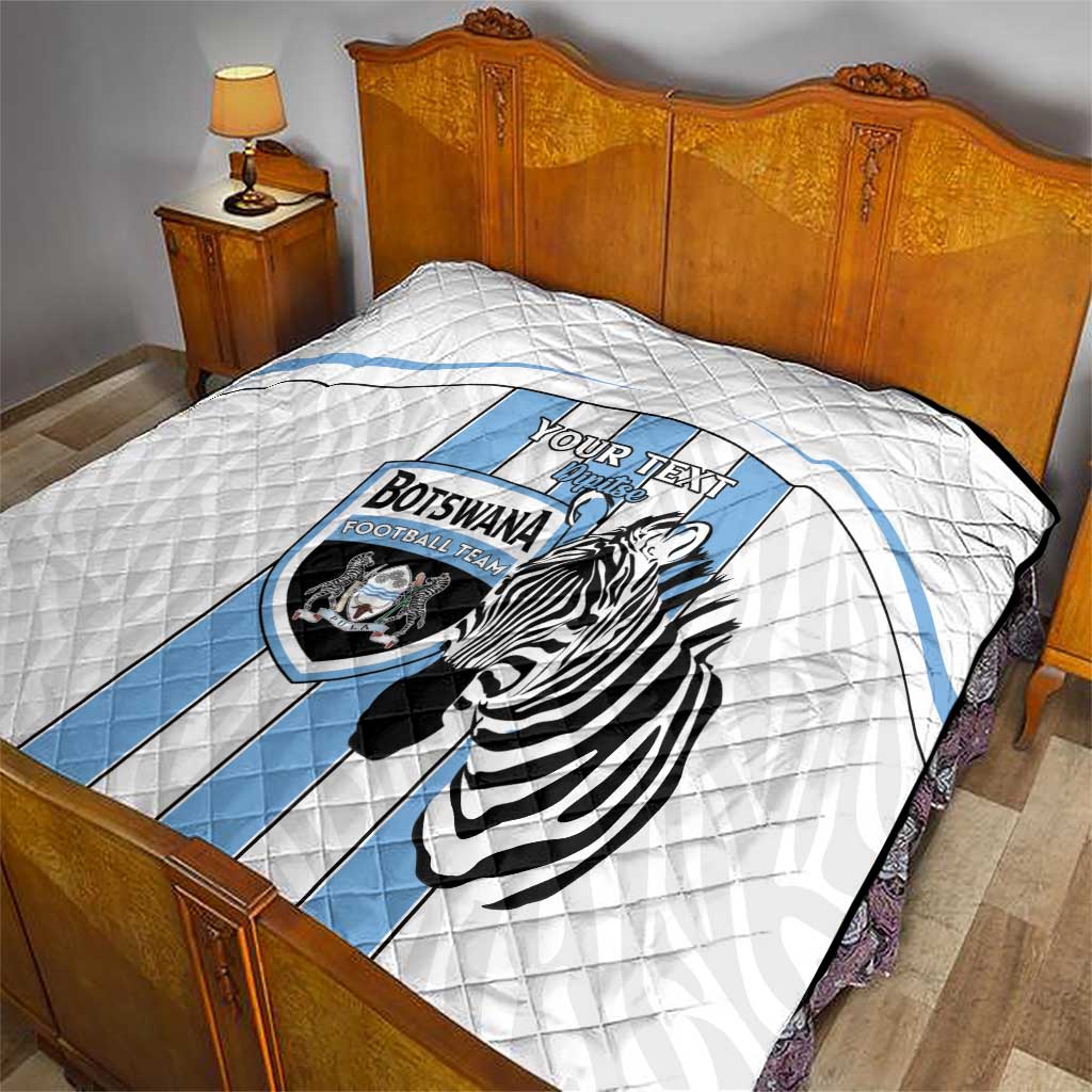 Custom Botswana Football Quilt Come On Zebras