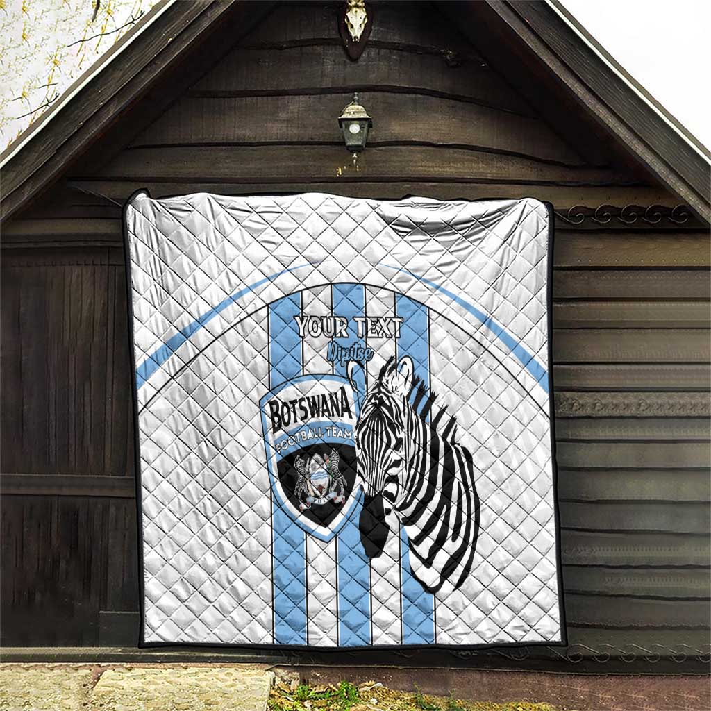 Custom Botswana Football Quilt Come On Zebras