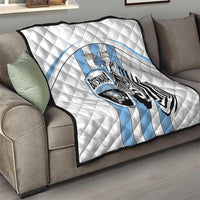 Custom Botswana Football Quilt Come On Zebras