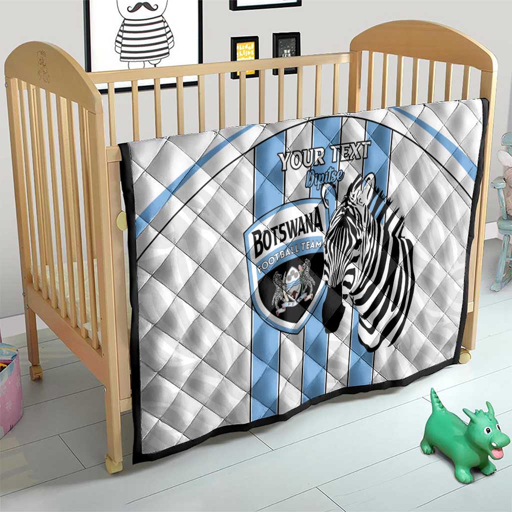 Custom Botswana Football Quilt Come On Zebras