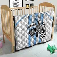 Custom Botswana Football Quilt Come On Zebras