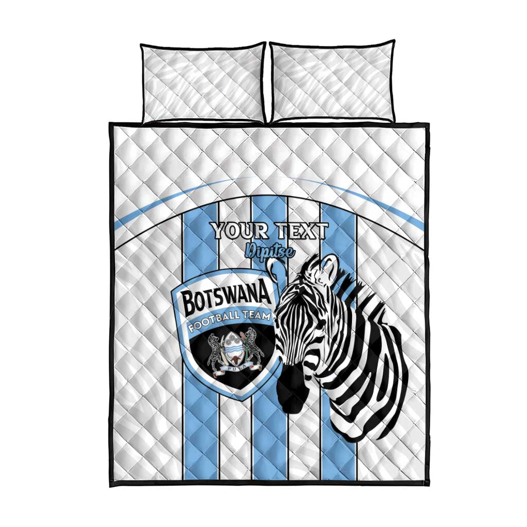 Custom Botswana Football Quilt Bed Set Come On Zebras