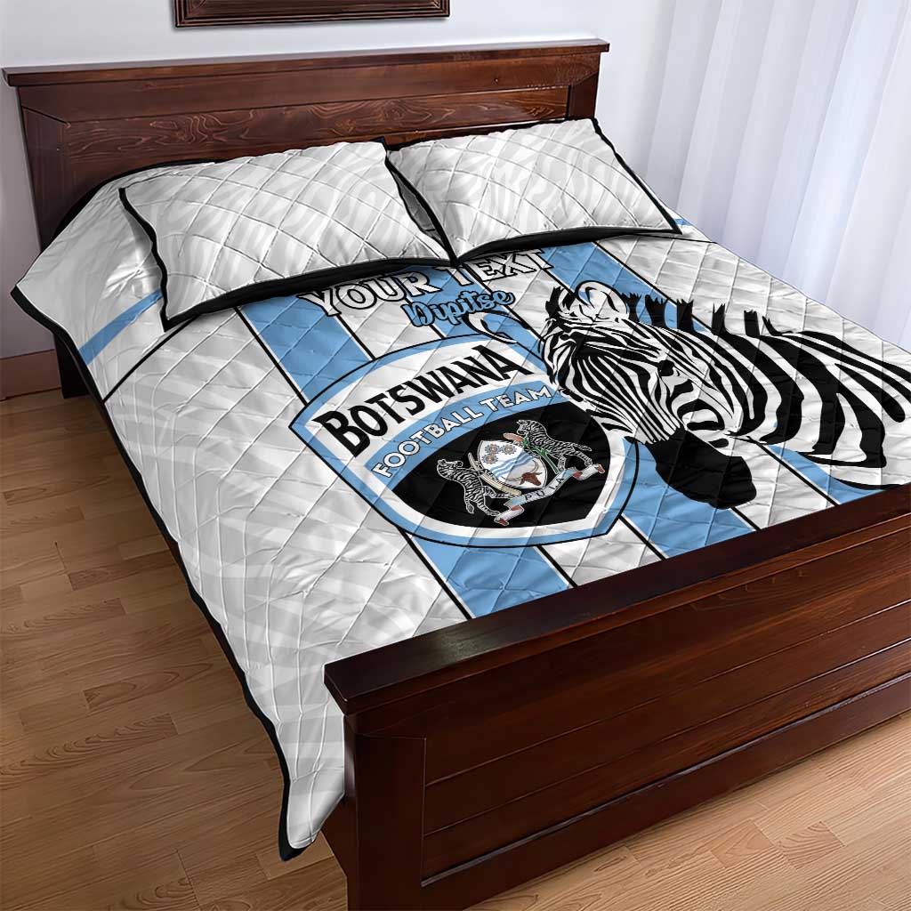 Custom Botswana Football Quilt Bed Set Come On Zebras