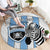 Custom Botswana Football Round Carpet Come On Zebras