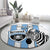Custom Botswana Football Round Carpet Come On Zebras