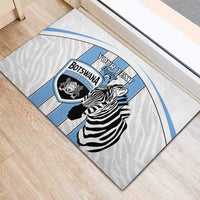 Custom Botswana Football Rubber Doormat Come On Zebras