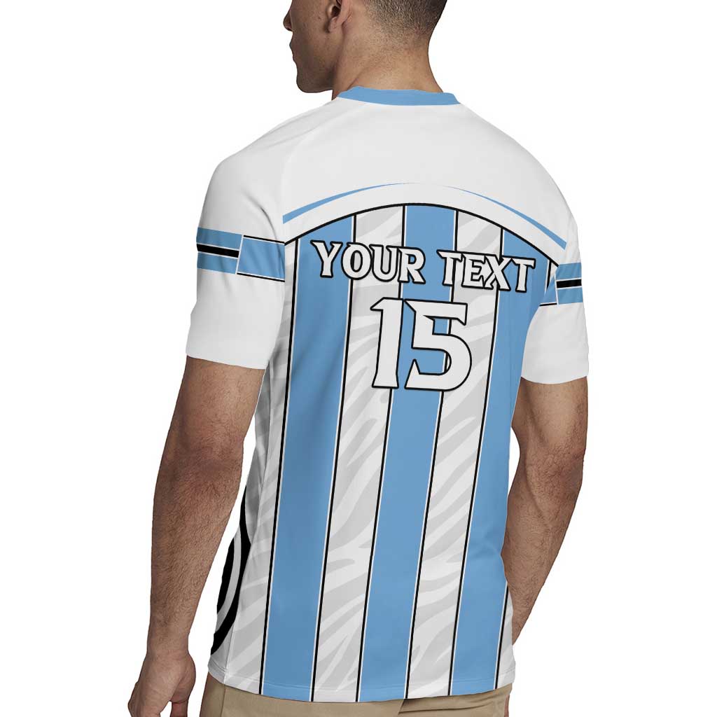 Custom Botswana Football Rugby Jersey Come On Zebras