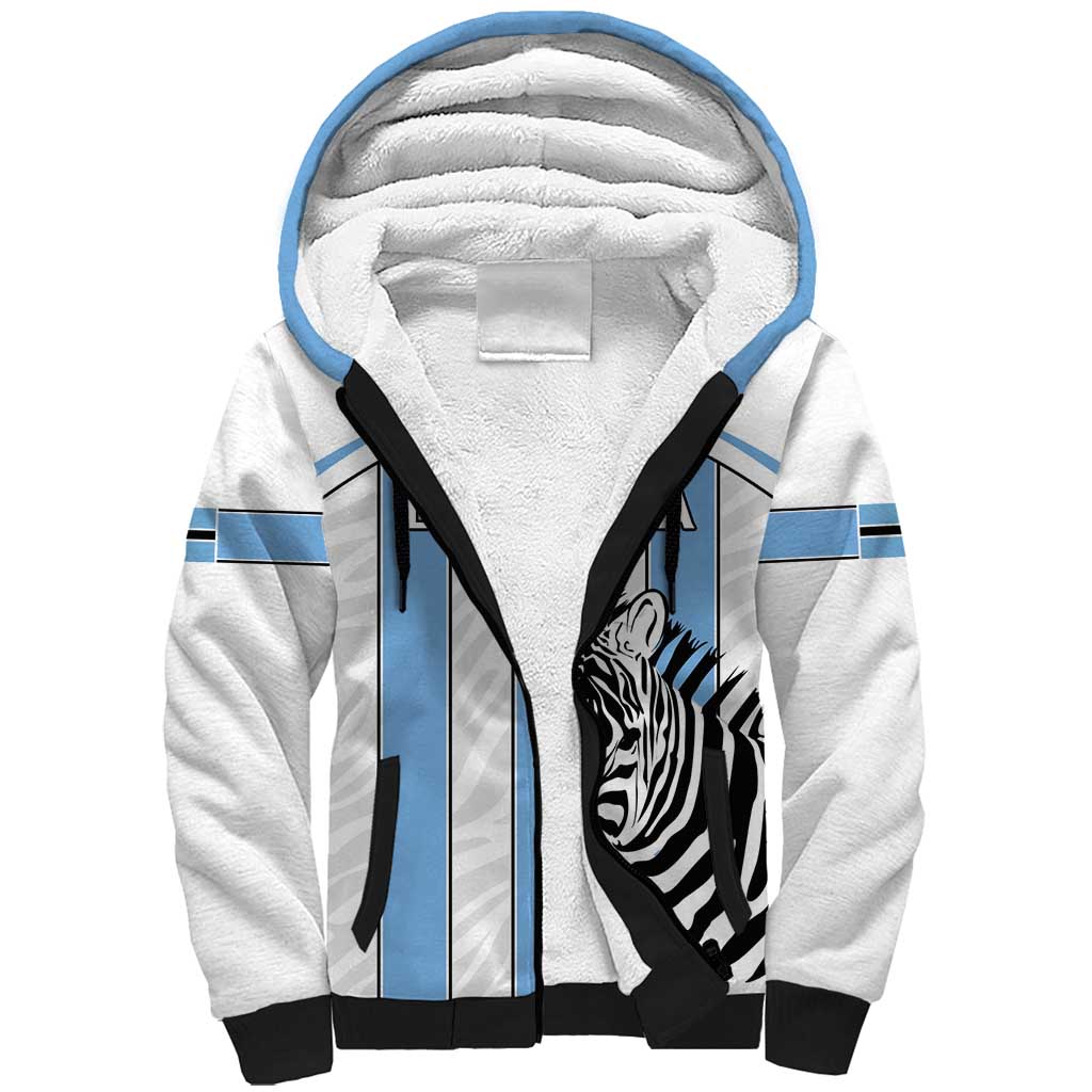 Custom Botswana Football Sherpa Hoodie Come On Zebras