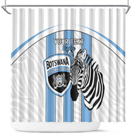Custom Botswana Football Shower Curtain Come On Zebras