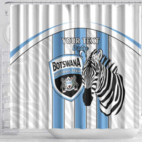 Custom Botswana Football Shower Curtain Come On Zebras