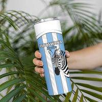 Custom Botswana Football Skinny Tumbler Come On Zebras