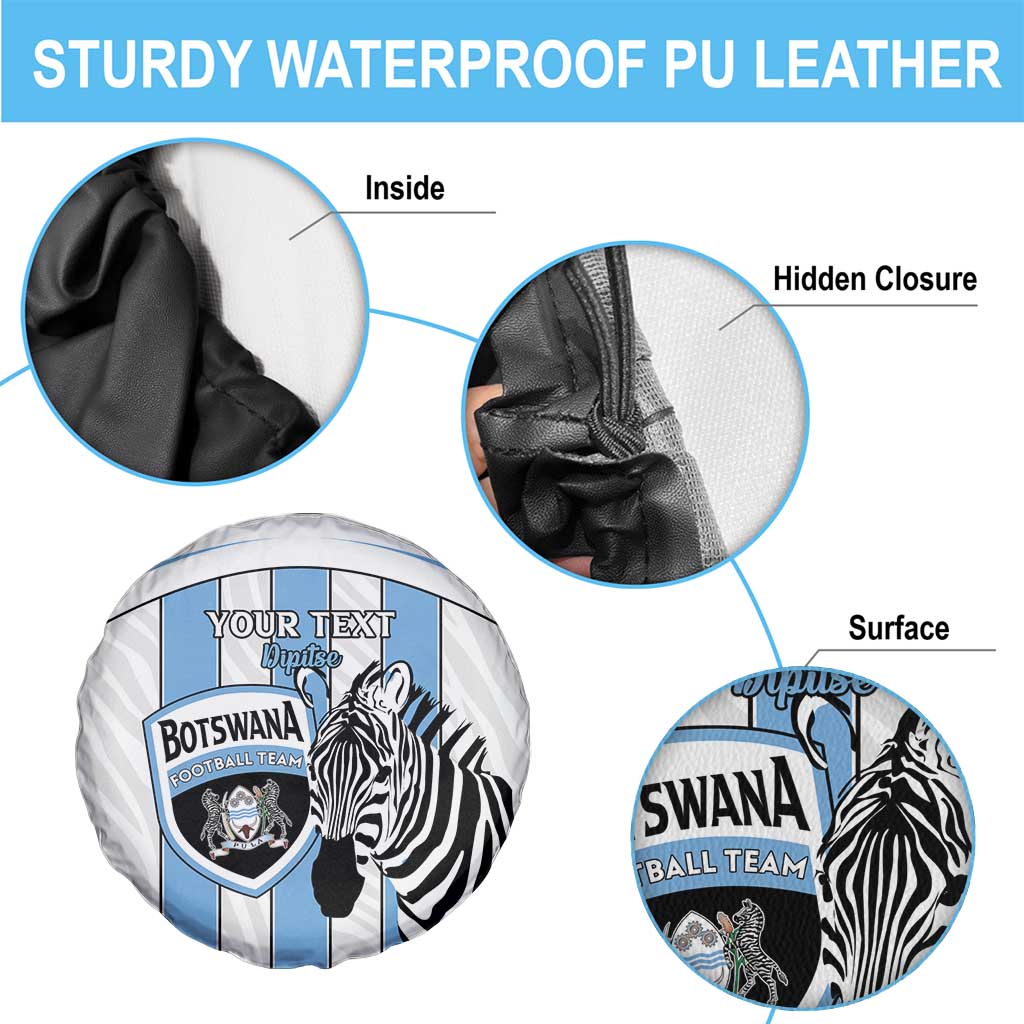 Custom Botswana Football Spare Tire Cover Come On Zebras