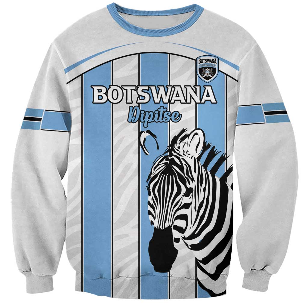 Custom Botswana Football Sweatshirt Come On Zebras
