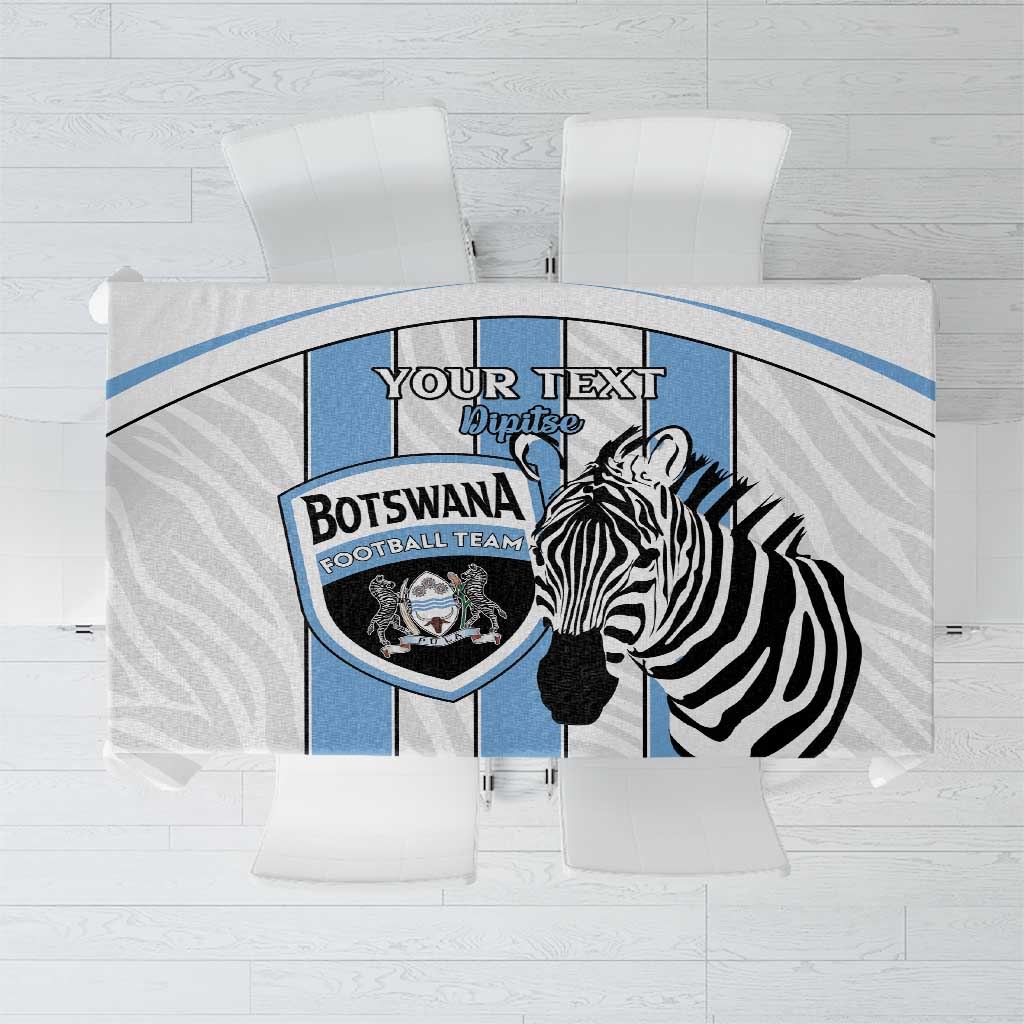 Custom Botswana Football Tablecloth Come On Zebras