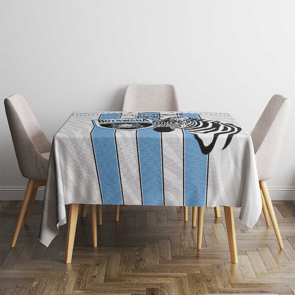 Custom Botswana Football Tablecloth Come On Zebras