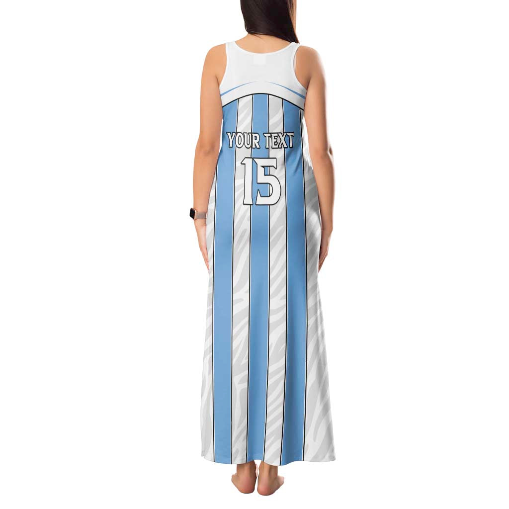 Custom Botswana Football Tank Maxi Dress Come On Zebras
