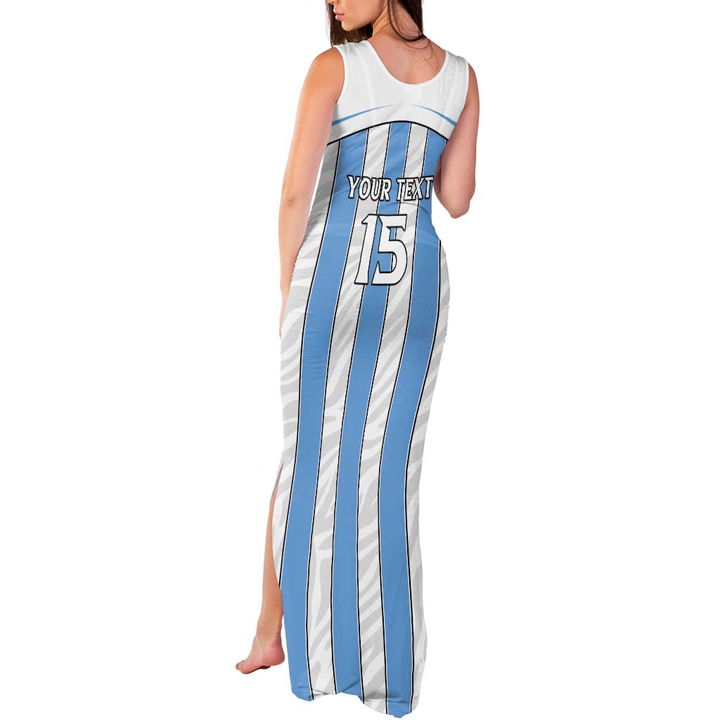 Custom Botswana Football Tank Maxi Dress Come On Zebras