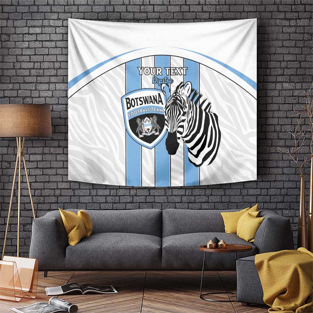 Custom Botswana Football Tapestry Come On Zebras