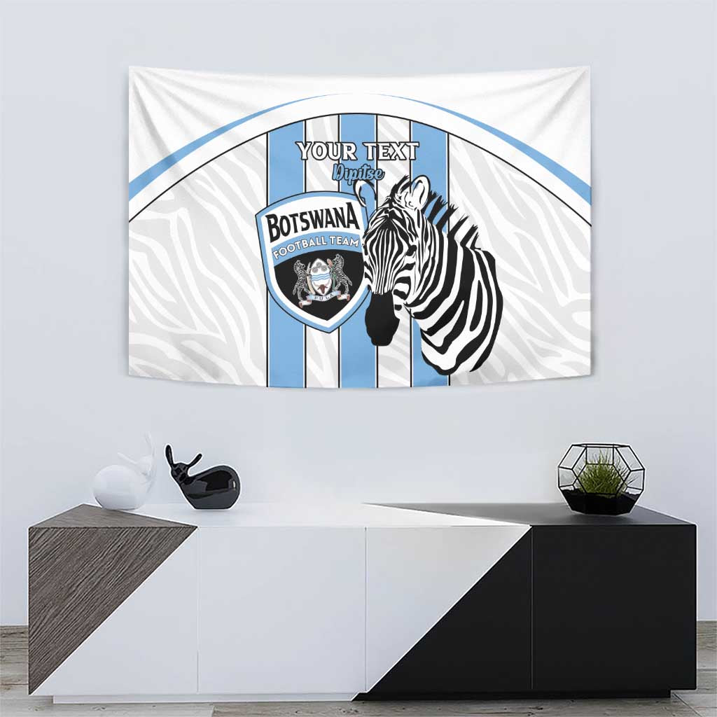 Custom Botswana Football Tapestry Come On Zebras