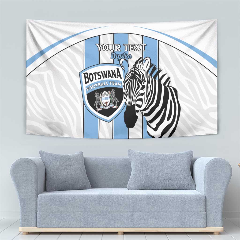 Custom Botswana Football Tapestry Come On Zebras