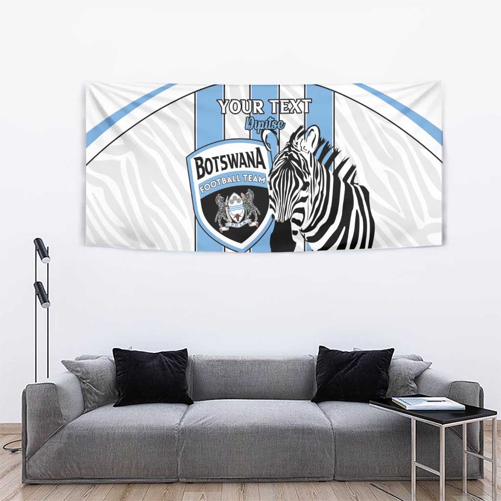 Custom Botswana Football Tapestry Come On Zebras