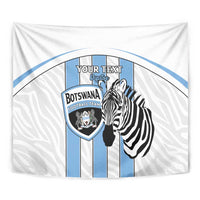 Custom Botswana Football Tapestry Come On Zebras