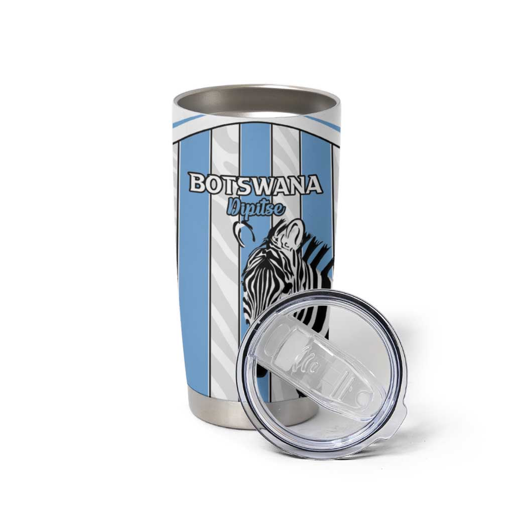 Custom Botswana Football Tumbler Cup Come On Zebras
