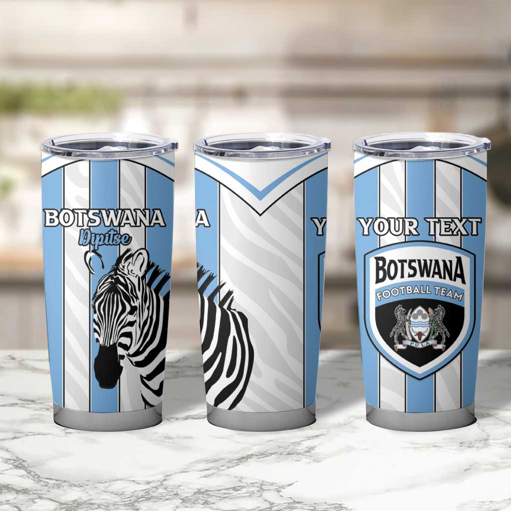 Custom Botswana Football Tumbler Cup Come On Zebras