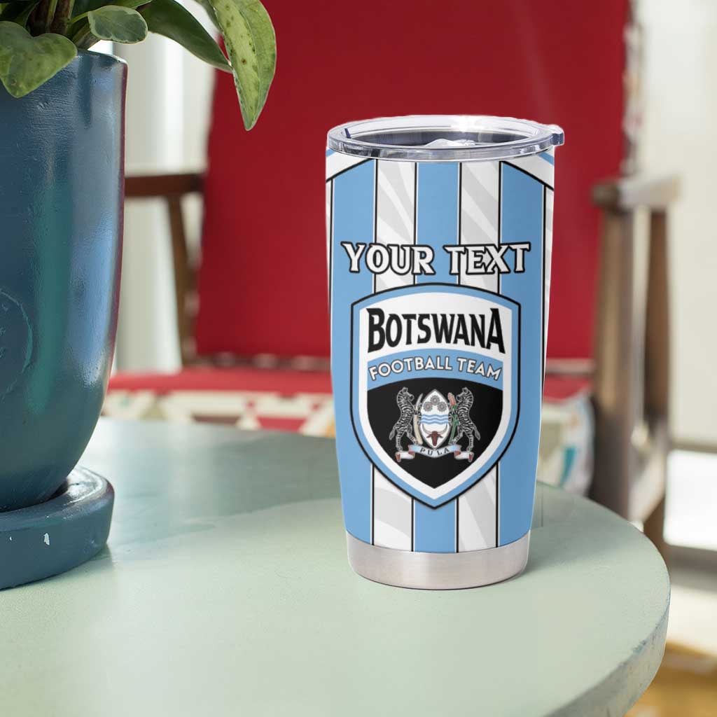 Custom Botswana Football Tumbler Cup Come On Zebras