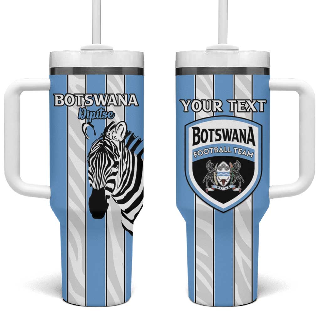 Custom Botswana Football Tumbler With Handle Come On Zebras