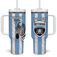 Custom Botswana Football Tumbler With Handle Come On Zebras