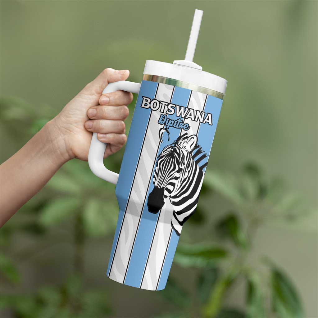 Custom Botswana Football Tumbler With Handle Come On Zebras