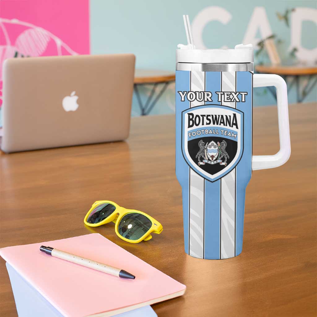 Custom Botswana Football Tumbler With Handle Come On Zebras
