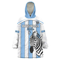 Custom Botswana Football Wearable Blanket Hoodie Come On Zebras